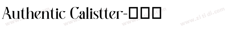 Authentic Calistter字体转换